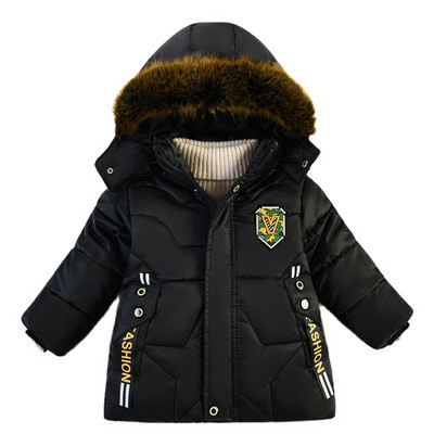 Jachete pentru copii Jachetă Iarnă 2021 Nouă Jachetă pentru bebeluși Băieți Îngroșați Îmbrăcăminte exterioară pentru copii Costum de zăpadă Jachetă cu puf pentru copii Îmbrăcăminte băieți 2-4 ani