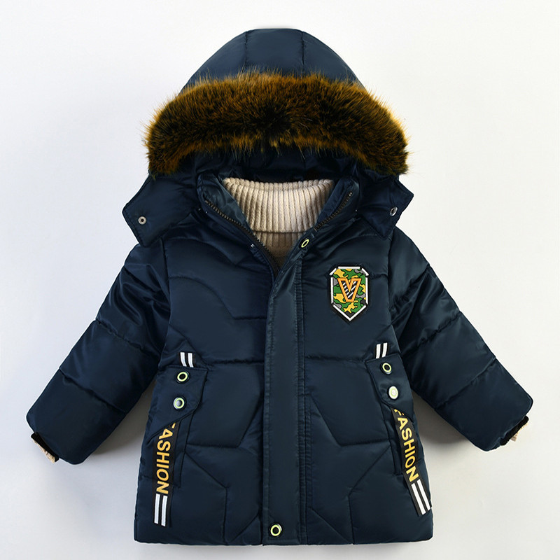 Jachete pentru copii Jachetă Iarnă 2021 Nouă Jachetă pentru bebeluși Băieți Îngroșați Îmbrăcăminte exterioară pentru copii Costum de zăpadă Jachetă cu puf pentru copii Îmbrăcăminte băieți 2-4 ani