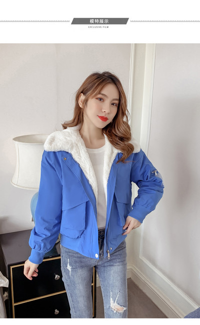 2022 Nou Toamnă Iarnă Instrumente Lână de miel Jachete scurte din bumbac Căptușit Îmbrăcăminte pentru femei Mantoane de iarnă Îmbrăcăminte exterioară pentru fete fp259