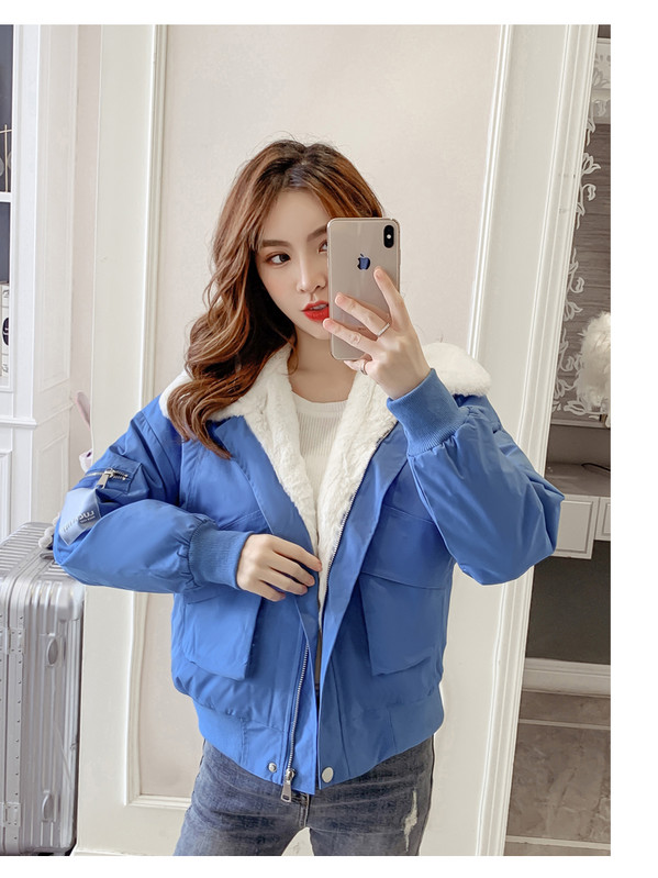 2022 Nou Toamnă Iarnă Instrumente Lână de miel Jachete scurte din bumbac Căptușit Îmbrăcăminte pentru femei Mantoane de iarnă Îmbrăcăminte exterioară pentru fete fp259