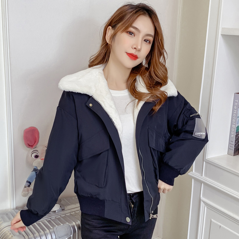 2022 Nou Toamnă Iarnă Instrumente Lână de miel Jachete scurte din bumbac Căptușit Îmbrăcăminte pentru femei Mantoane de iarnă Îmbrăcăminte exterioară pentru fete fp259