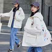 Vjetrovka u stilu Harajuku Jakna Djevojka Proljeće Jesen Kaputi Studenti Široke korejske jakne s kapuljačom Ženska gornja odjeća jp72