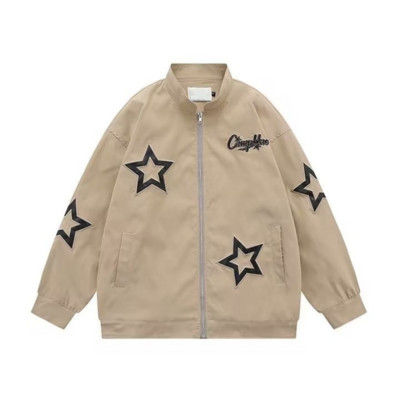 Deeptown Vintage Bomber Jacket Femei Star Girl Y2k Streetwear Harajuku Oversize Moda coreeană Jachete negre Broderie cu fermoar