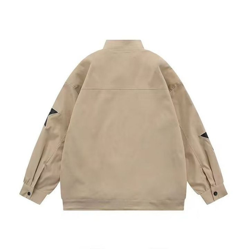 Deeptown Vintage Bomber Jacket Femei Star Girl Y2k Streetwear Harajuku Oversize Moda coreeană Jachete negre Broderie cu fermoar