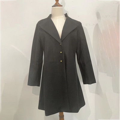 Jachetă lungă Palton de lână Pardesiu Blazer Trench Culoare uni Elegant Rever Slim Fit Casual All Button