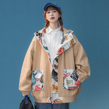 Нови ежедневни палта от 2022 г. Шикозни големи размери Улични хип-хоп пролетни есенни къси работни якета за дамско облекло jp223