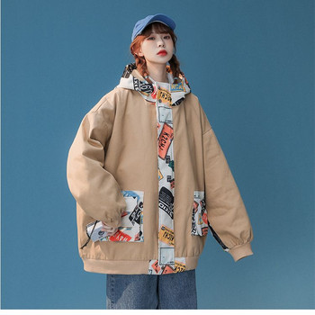 Нови ежедневни палта от 2022 г. Шикозни големи размери Улични хип-хоп пролетни есенни къси работни якета за дамско облекло jp223