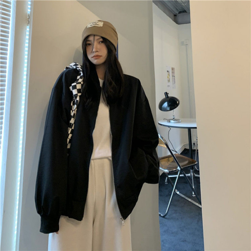 Deeptown Vintage Bomber Jacket femei oversize Harajuku Streetwear Jachete aviator Femei anii 2000 estetic coreeană modă paltoane