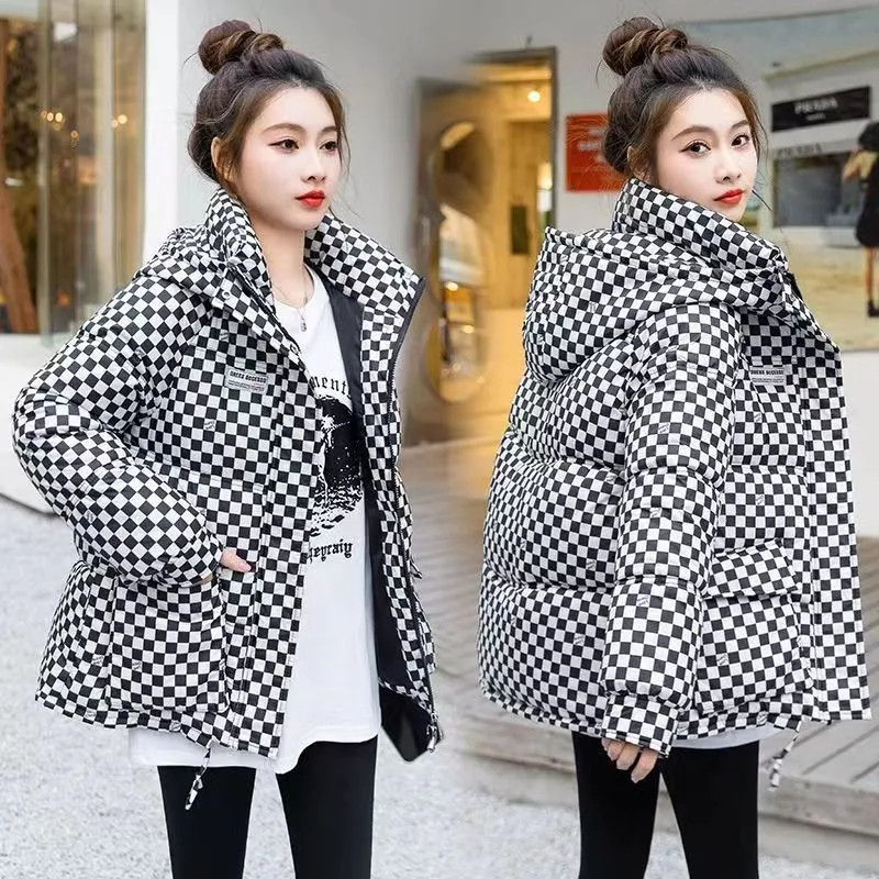 Iarna 2023, nouă haină largi din bumbac cu glugă, coreeană, caldă, din bumbac îngroșat, jachetă căptușită pentru femei, jachetă de iarnă pentru femei.