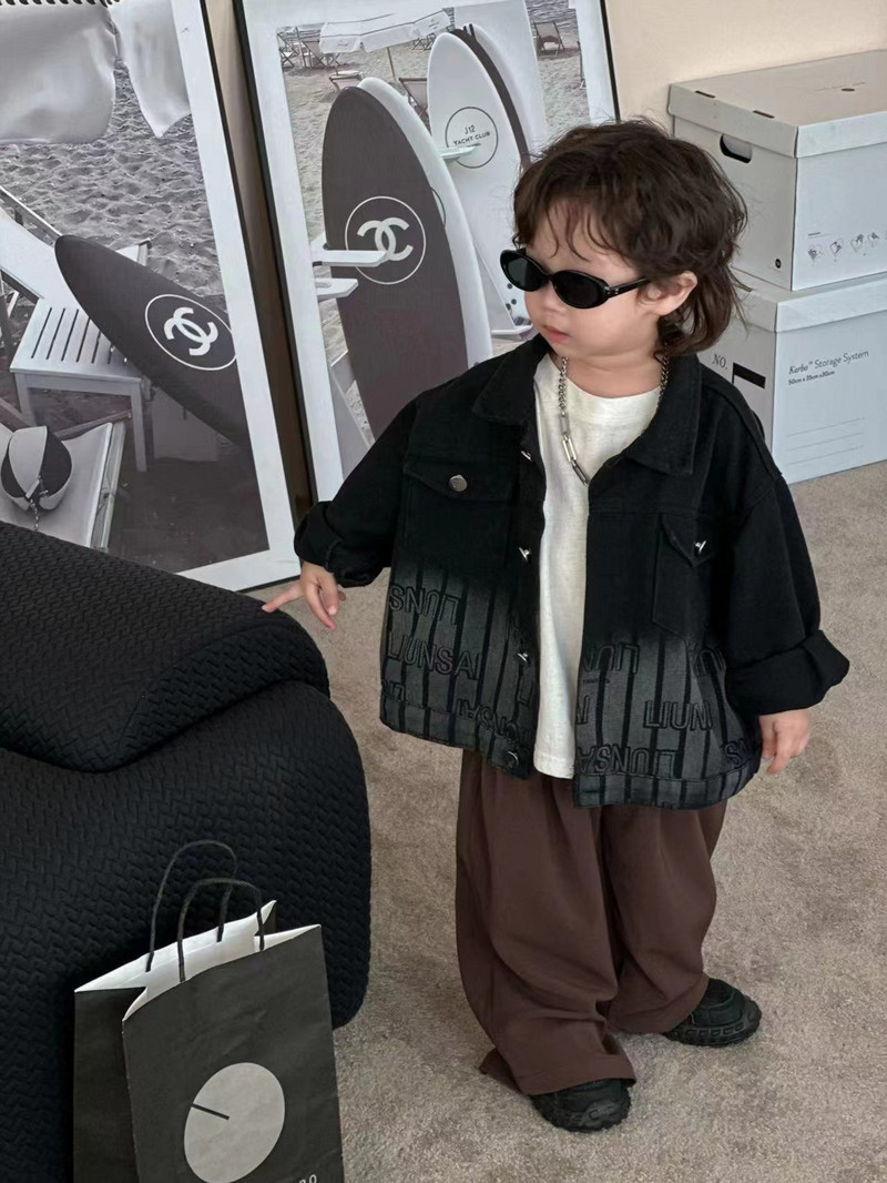 Palton pentru băieți, noua versiune coreeană pentru copii medii și mai mari, frumos și la modă, toamnă, culoare uni, cu mâneci lungi