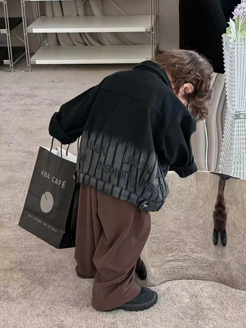 Palton pentru băieți, noua versiune coreeană pentru copii medii și mai mari, frumos și la modă, toamnă, culoare uni, cu mâneci lungi