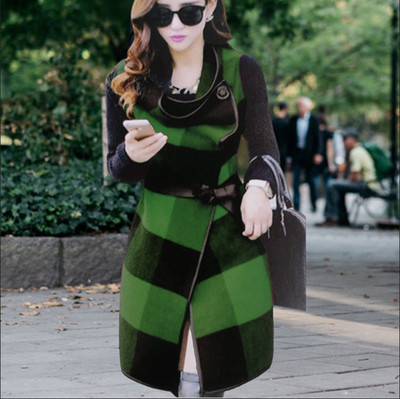 Palton de damă Tweed Nou 2023 Toamna Iarnă Îmbrăcăminte pentru femei Traf Dress Ni Contrast Windbreaker Parkas oficiale Blend Jachetă lungă
