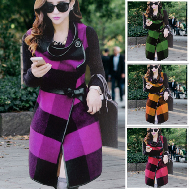 Palton de damă Tweed Nou 2023 Toamna Iarnă Îmbrăcăminte pentru femei Traf Dress Ni Contrast Windbreaker Parkas oficiale Blend Jachetă lungă