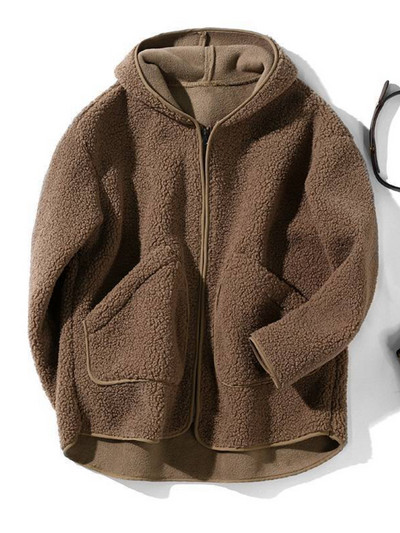 Jachete pentru femei, 2023, cu glugă, blană artificială, cu mâneci lungi, topuri, haine de iarnă, bomber, calde, haine pentru femei, îmbrăcăminte exterioară ocazională.