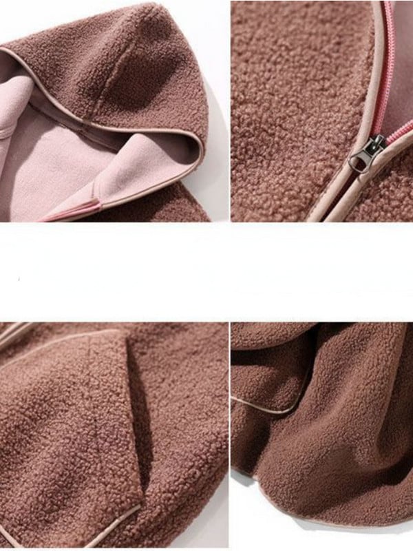 Jachete pentru femei, 2023, cu glugă, blană artificială, cu mâneci lungi, topuri, haine de iarnă, bomber, calde, haine pentru femei, îmbrăcăminte exterioară ocazională.