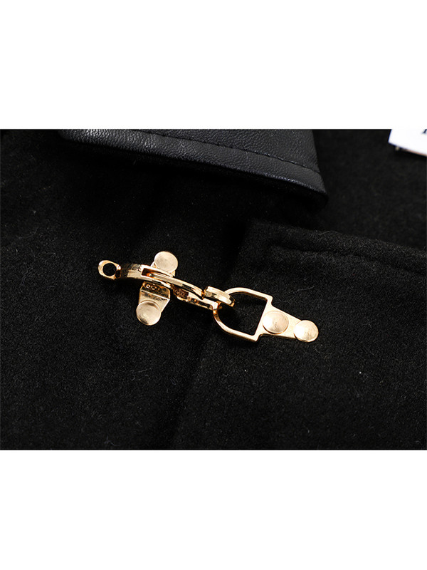 Moda jachetă neagră guler cu revere paltoane vintage cu mânecă lungă șic office doamnă îmbrăcăminte exterioară High Street gotic anii 2000 estetic Tide