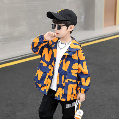 Jachetă pentru băieți, cu model de litere, haină pentru băieți, primăvară, toamnă, jachetă pentru copii, haine în stil casual pentru băieți