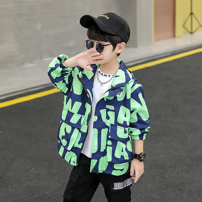 Jachetă pentru băieți, cu model de litere, haină pentru băieți, primăvară, toamnă, jachetă pentru copii, haine în stil casual pentru băieți