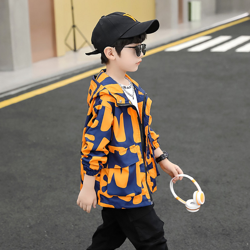 Jachetă pentru băieți, cu model de litere, haină pentru băieți, primăvară, toamnă, jachetă pentru copii, haine în stil casual pentru băieți