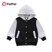 PatPat Jachetă bomber cu glugă la modă pentru copil mic