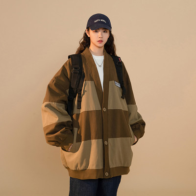 2022 nou jachetă casual de culoare contrastantă îmbrăcăminte pentru femei șic primăvară toamnă uniformă de baseball paltoane fete îmbrăcăminte exterioară D1648