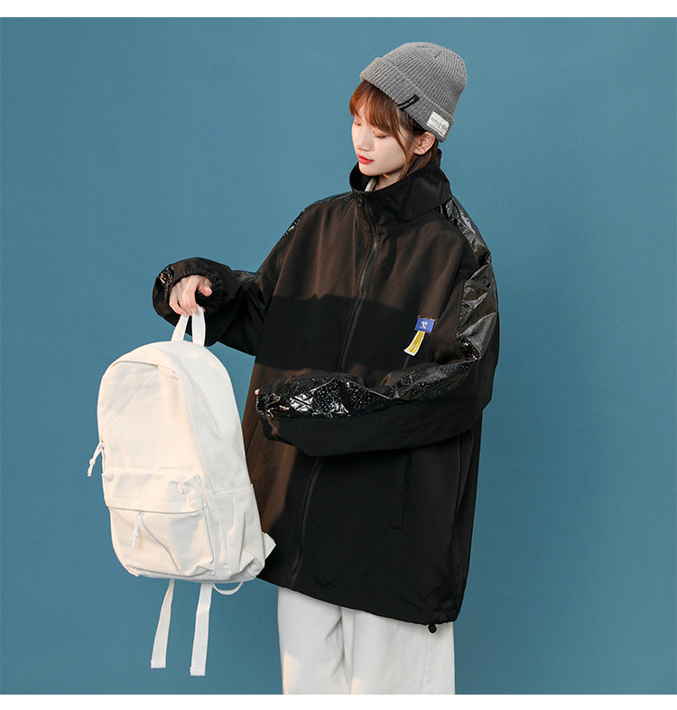 Läikiv helkurjakk Naiste riided Kevad sügis vabaaja jakid lahtised tänavapesapalli vormiriided mantlid tüdrukutele ülerõivad D954