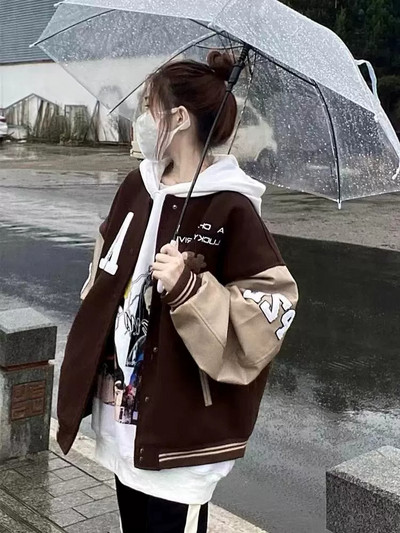 Nové jarné a jesenné kabáty 2022, dámske oblečenie, retro baseballové uniformy, bundy, dievčenské vrchné oblečenie, jesenné bundy Harajuku jp299