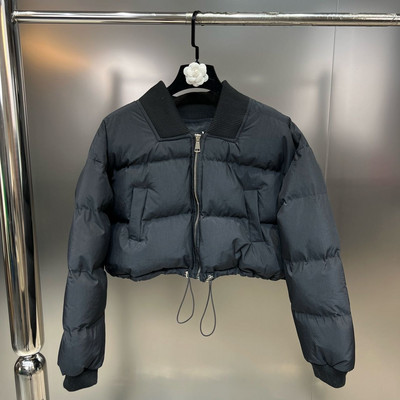 DEAT Fashion paprastas vienspalvis kišeninis raištelis su medvilne paminkštintas švarkas, moteriškas trumpas paltas ilgomis rankovėmis, 2023 m. žiemos 11P01680