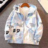 Jachetă pentru copii Băieți Îmbrăcăminte și ocazional Imbracaminte exterioară pentru copii de primăvară și toamnă Jachetă pentru copii Versiune coreeană Cămașă cu fermoar