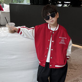 Imbracaminte exterioara pentru copii, toamna 2023, top pentru copii, cu litere coreene brodate, costum de baseball pentru baieti, tendinta 10-342