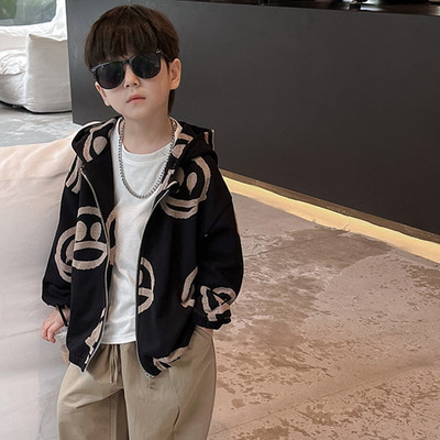 Toamnă 2023 Jachetă cu glugă cu fermoar, toamnă pentru copii