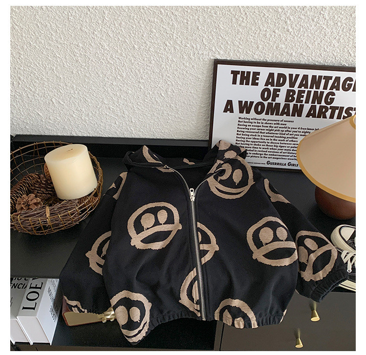 Toamnă 2023 Jachetă cu glugă cu fermoar, toamnă pentru copii