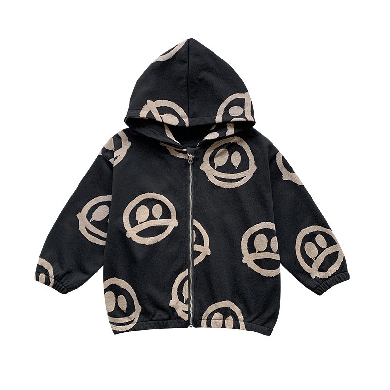 Toamnă 2023 Jachetă cu glugă cu fermoar, toamnă pentru copii