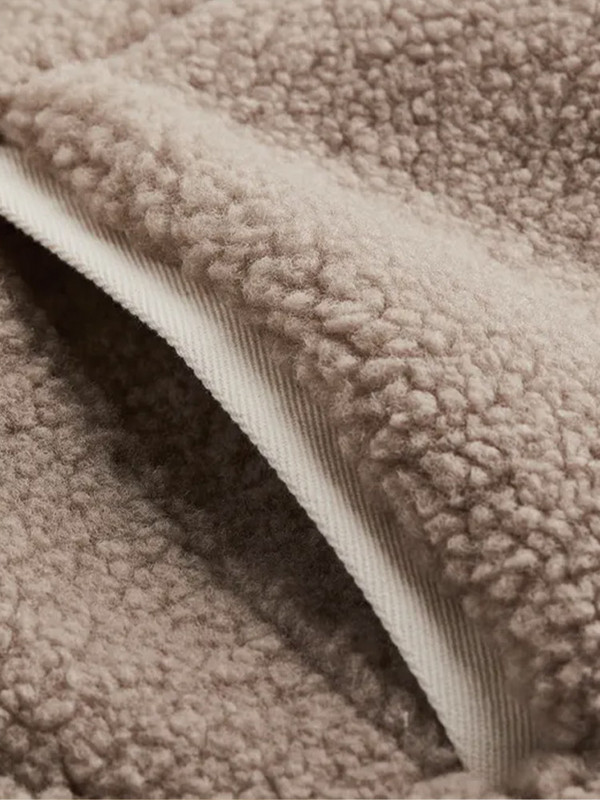 Palton de pluș de lână de miel pentru damă, cu fermoar, mânecă lungă, guler mare, largi, jachete de damă, îmbrăcate în buzunar, îmbrăcăminte de stradă Y2k