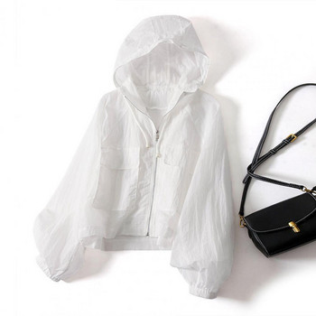 Корейско ежедневно слънцезащитно облекло Дамско UV защита Свободно слънцезащитно палто Тренчкот Летни дрехи Дамски