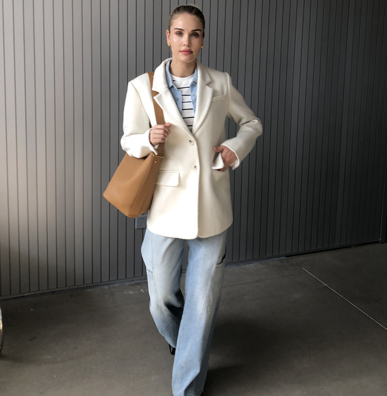 2023 Toamna / Toamna Iarna Noua Moda Femei Jacheta De Lână De bază Blazer De bază