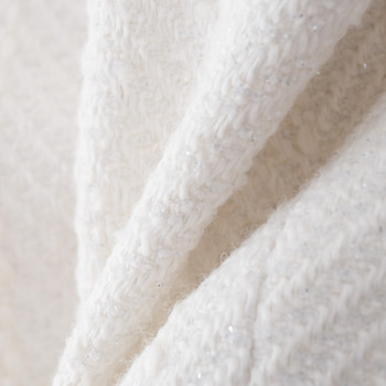 2023 г. Жени Пролет Есен Нов дизайн Яке и палто от туид Бяло връхно облекло