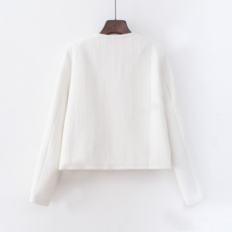 2023 Ženska Proljeće Jesen Novi dizajn Jakna od tvida i kaput Bijela gornja odjeća