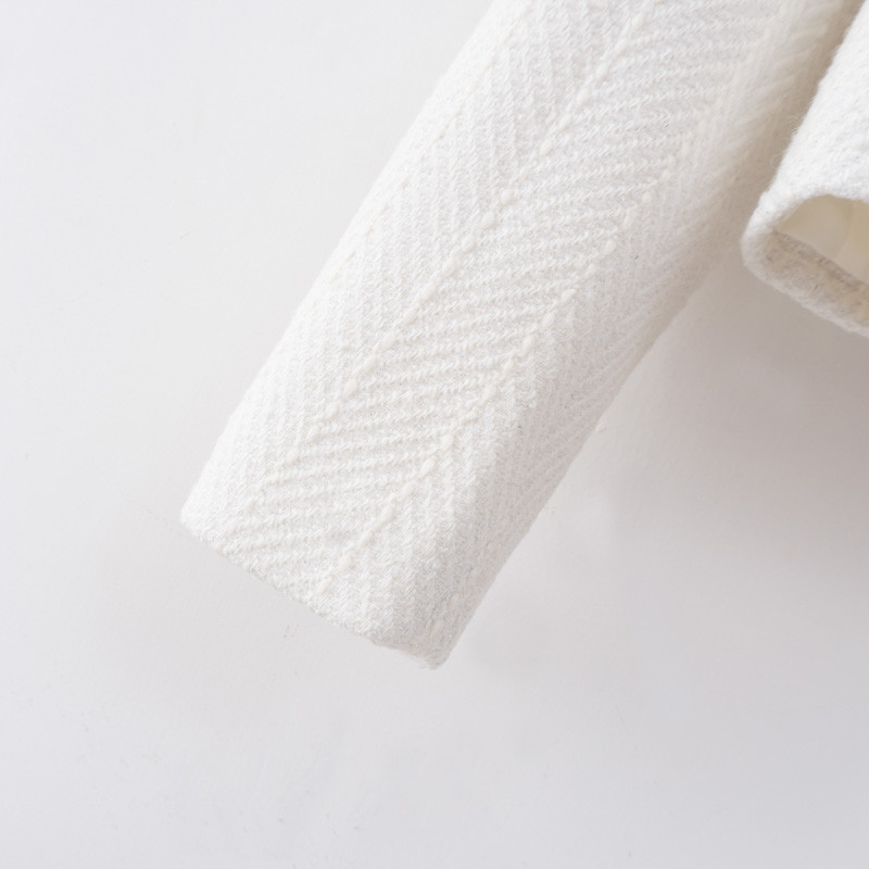 2023 Ženska Proljeće Jesen Novi dizajn Jakna od tvida i kaput Bijela gornja odjeća