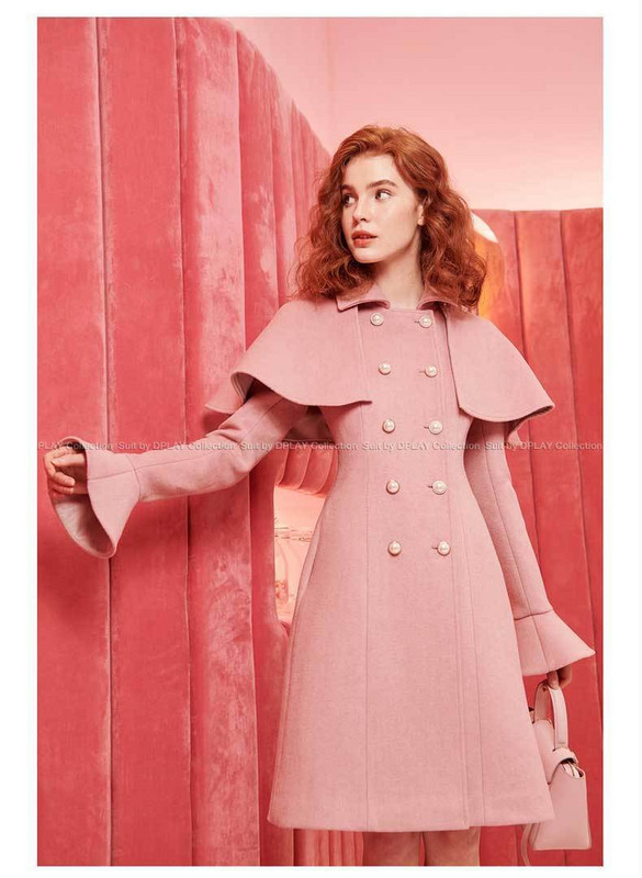 Palton de iarnă de culoare solidă pentru femei, la modă coreeană, învelit lung, de lână îngroșată, haină de iarnă pentru femei.