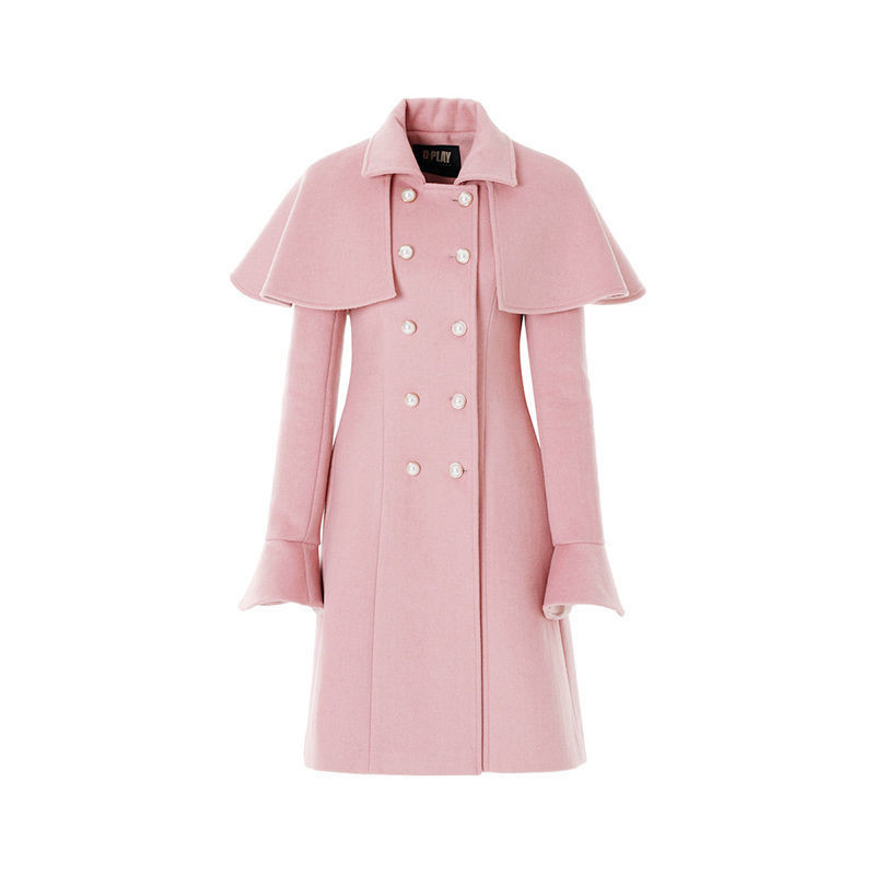 Palton de iarnă de culoare solidă pentru femei, la modă coreeană, învelit lung, de lână îngroșată, haină de iarnă pentru femei.