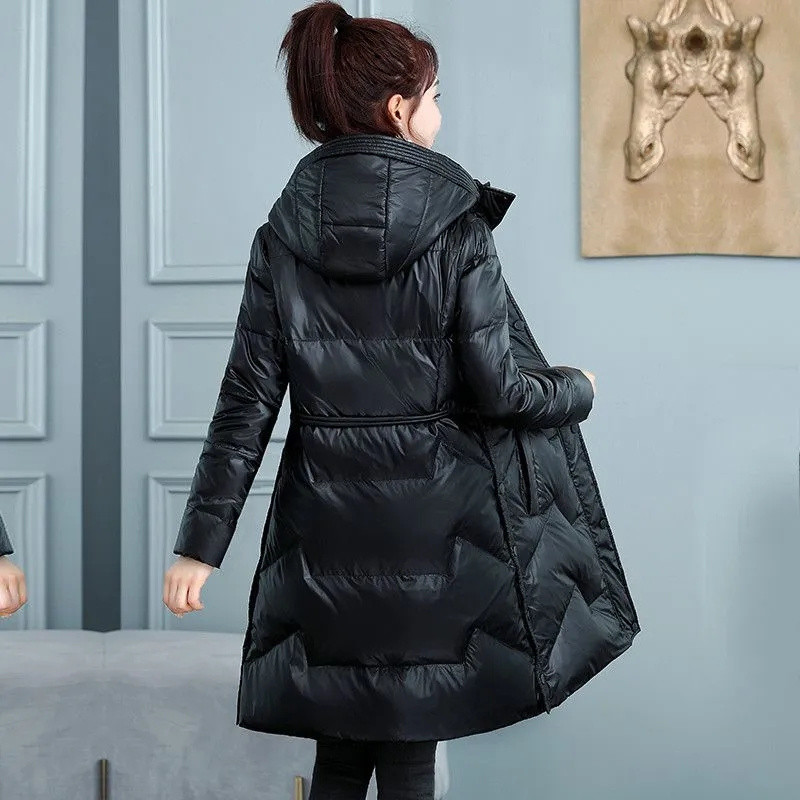 2023. aasta uus naiste talvejope, pikk mantel kapuutsiga, puuvillane polsterdatud jope Naiste soojad veekindlad välisrõivad, lumemantlid