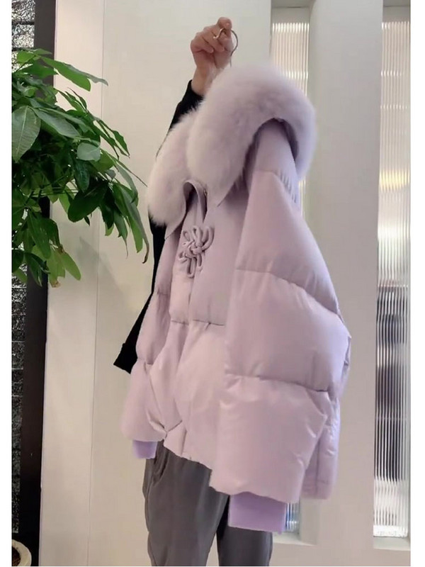 EWQ Sweet Style Prašmatnus moteriškas medvilninis paltas, vienspalvis, atvartas, kratinys, užtrauktukas, moteriškas paltas 2023 m. ruduo Nauja 27SN3815