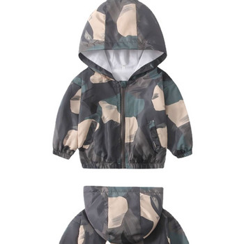 Boy\'s Jacket Άνοιξη και Φθινόπωρο Νέο Παιδικό Casual Jacket Boy Camo Graffiti Outdoor Jacket