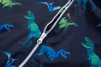 Summe Waterproof Dinosaur Print Spring Baby Boys Jackets Παιδικό παλτό με βαμβακερή επένδυση Παιδικά εξωτερικά ρούχα Παιδικά ρούχα για 3-12 ετών