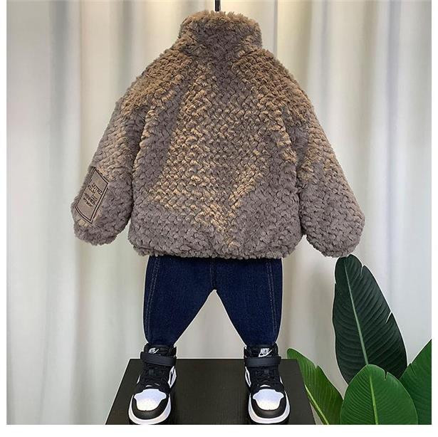 Nauja berniukiška striukė, vilna, vaikiški paltai, viršutiniai vaikų drabužiai, rudens žiema, 2022 m.-W025A