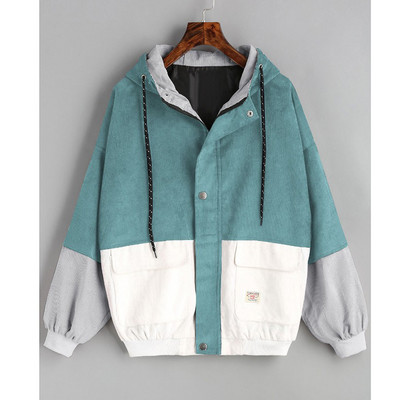 Jocoo Jolee värviplokk, pikkade varrukatega, velvetist naiste jakk.