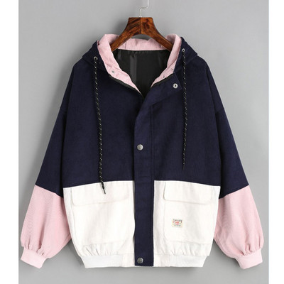 Jocoo Jolee värviplokk, pikkade varrukatega, velvetist naiste jakk.