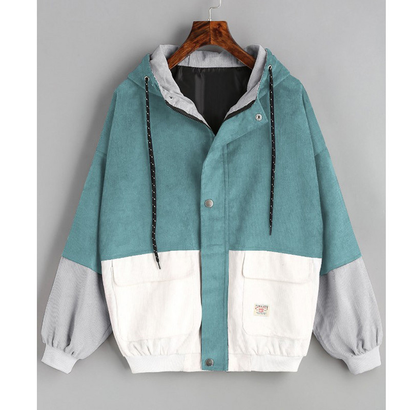 Jocoo Jolee värviplokk, pikkade varrukatega, velvetist naiste jakk.