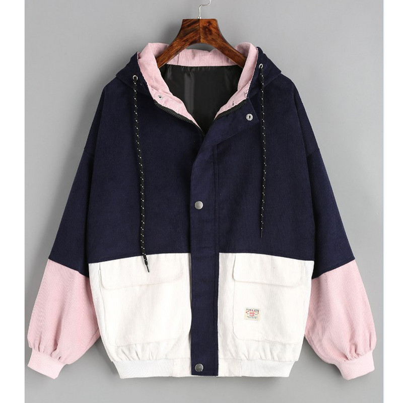 Jocoo Jolee värviplokk, pikkade varrukatega, velvetist naiste jakk.